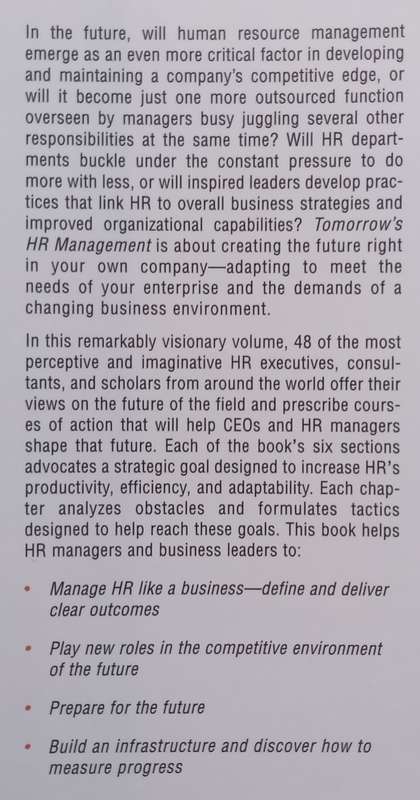 Tomorrows HR Management: 48 Thought Leaders Call for Change | David Ulrich, et al.