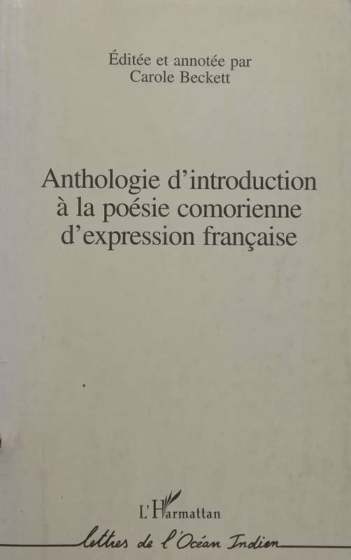 Anthologie dintroduction a la Poesie Comorienne dexpression Francaise (French, Copy of Step...