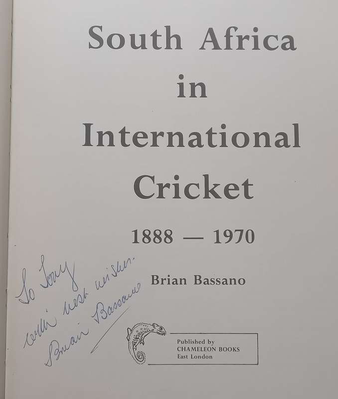 South Africa in International Cricket, 1888-1970 (Inscribed by Author, With Extra Materials) | Br...
