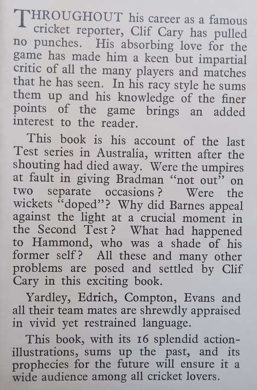 Cricket Controversy: Test Matches in Australia, 1946-1947 | Clif Cary