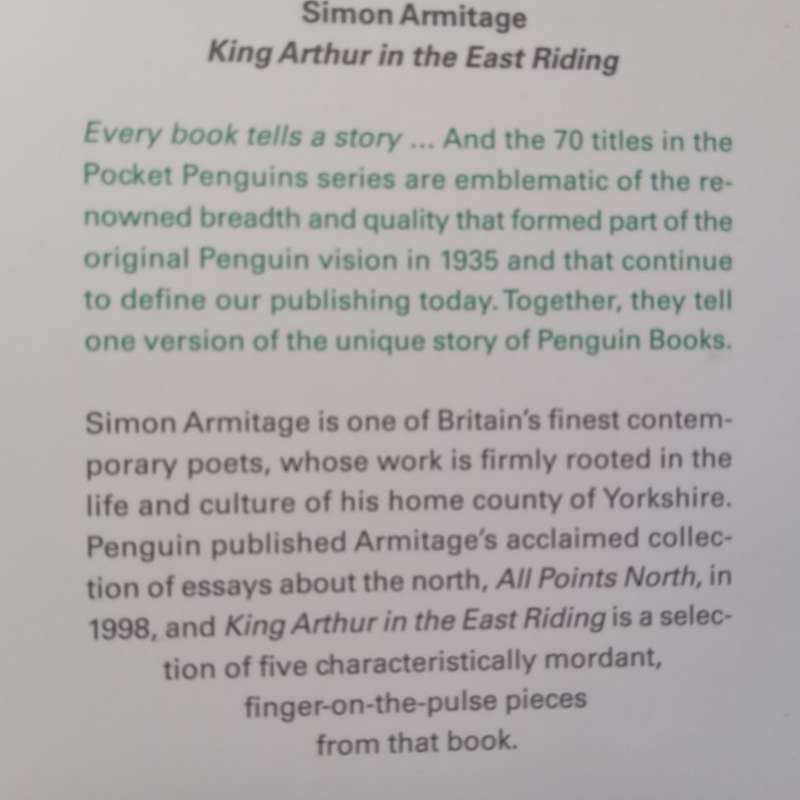 King Arthur in East Riding | Simon Armitage