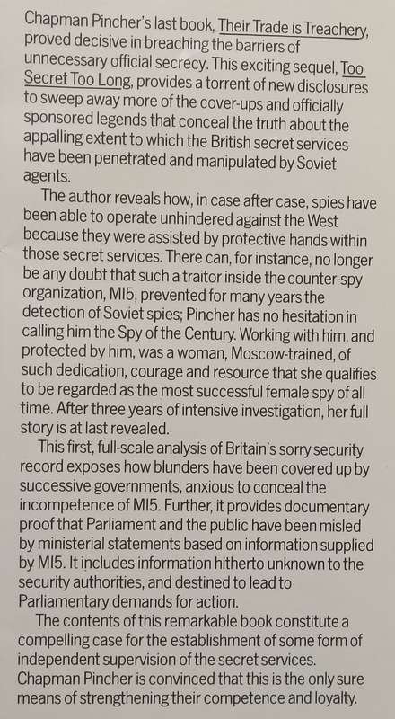 Too Secret Too Long: The Great Betrayal of Britains Crucial Secrets, and the Cover-Up | Chapma...