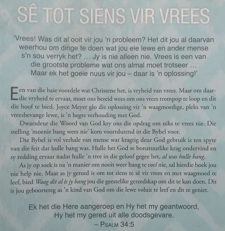 Waag Dit As Jy Bang Is (Afrikaans) | Joyce Meyer