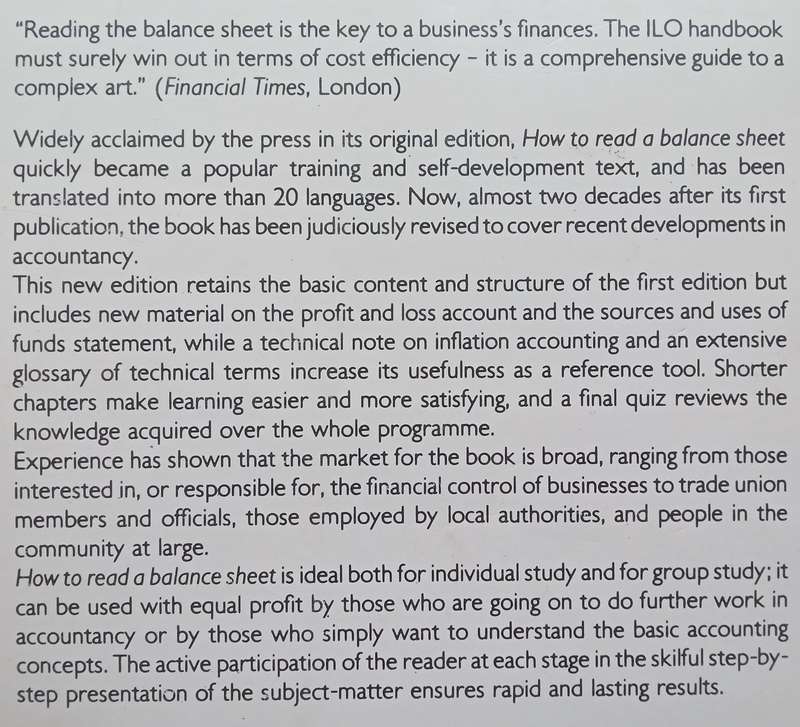 How to Read a Balance Sheet (Skotaville Publication, 2nd Ed.)