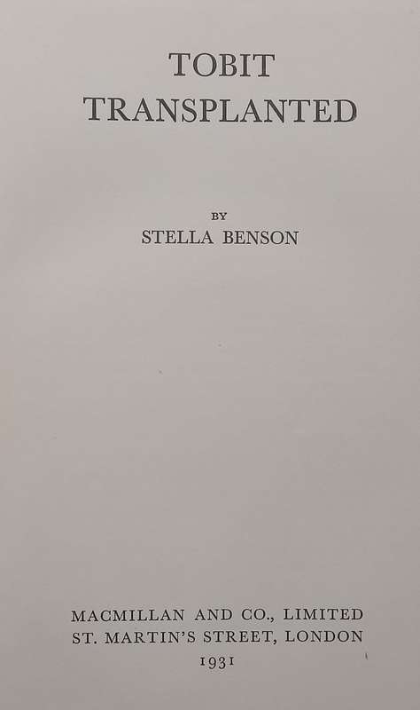 Tobit Transplanted | Stella Benson