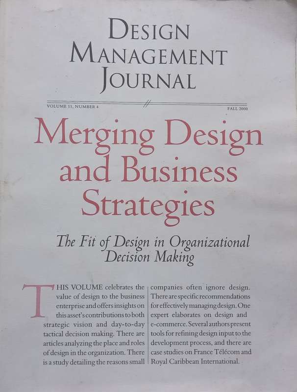 Design Management Journal (Vol. 11, No. 4, Fall 2000)