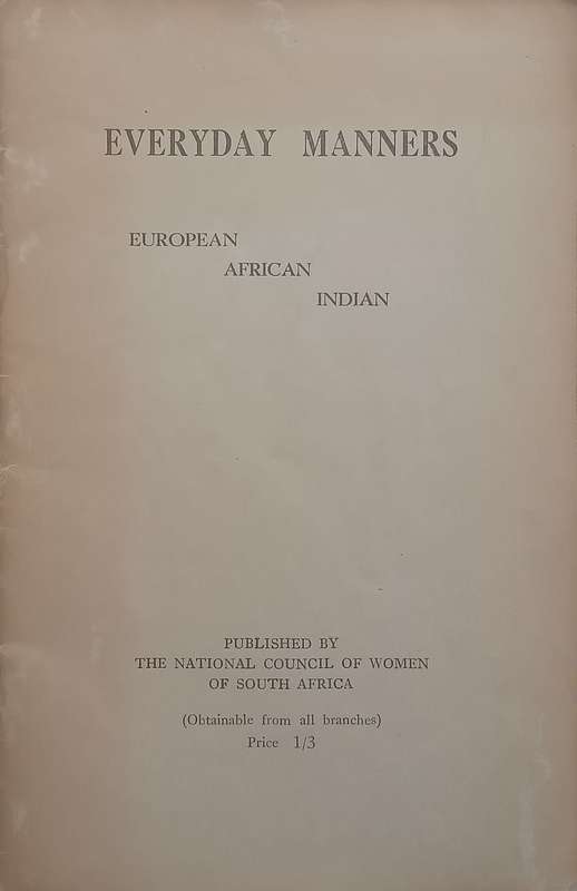 Everyday Manners: European, African, Indian