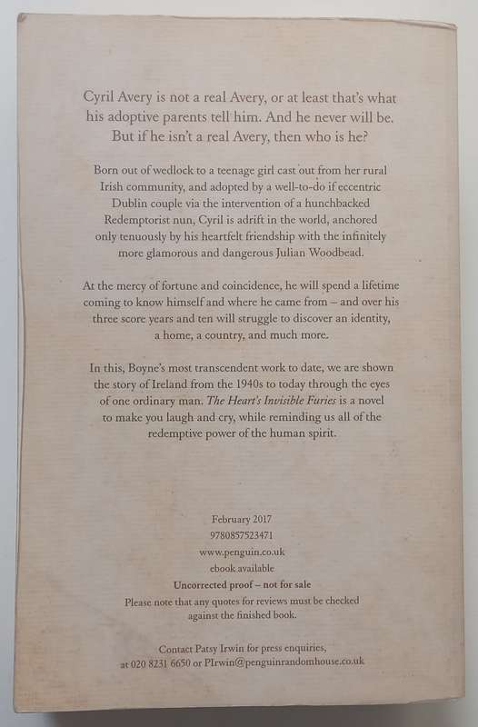 The Hearts Invisible Furies (Proof Copy) | John Boyne