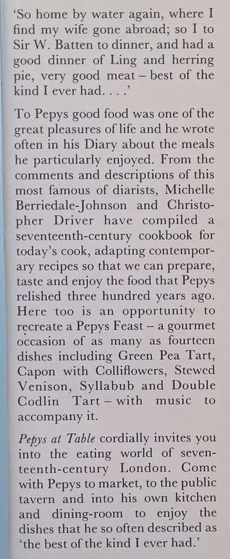 Pepys at Table: Seventeenth Century Recipes for the Modern Cook | Christopher Driver & Michelle B...