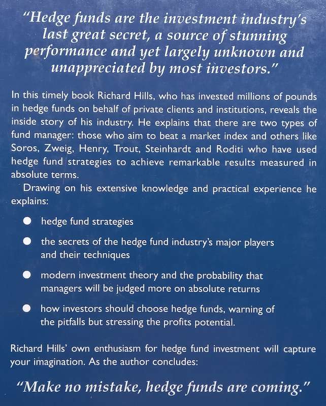 Hedge Funds: An Introduction to Skill Based Investment Strategies (Inscribed by Author) | Richard...
