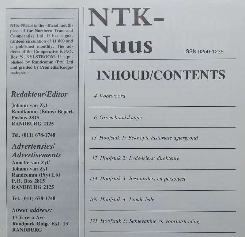 NTK-Nuus (75th Anniversary of NTK Edition, Vol. 7, No. 11, September/October 1984, Afrikaans) | J...