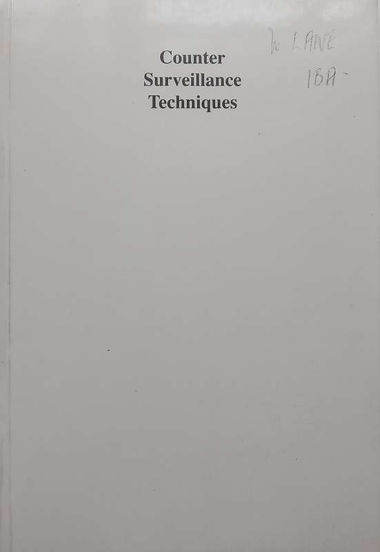 Counter Surveillance Techniques | A. P. Grudko