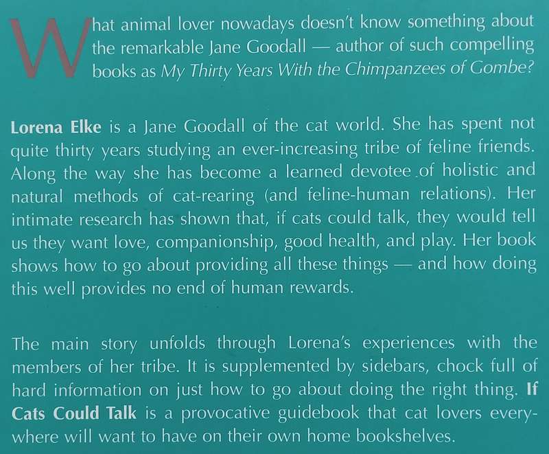 If Cats Could Talk: A Holistic Approach to Our Feline Companions (Inscribed by Author) | Lorena Elke