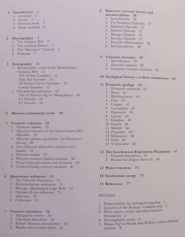 Geology of the Baringo-Laikipia Area (Kenya Mines and Geological Department Report No. 104) | B. ...
