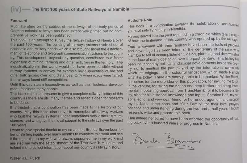 The First 100 Years of State Railways in Namibia, 1897-1997 | Brenda Bravenboer & Walter Rusch