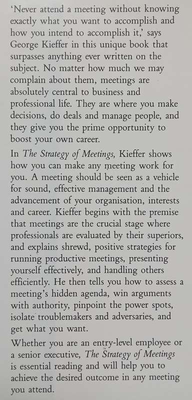 The Strategy of Meetings | George David Kieffer