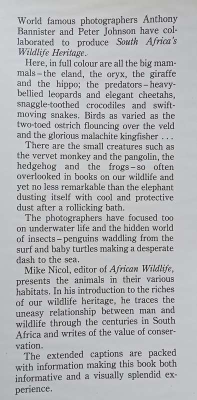 South Africas Wildlife Heritage | Anthony Bannister & Peter Johnson