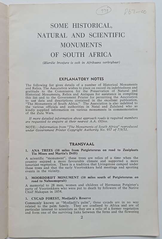 Historical Monuments of South Africa