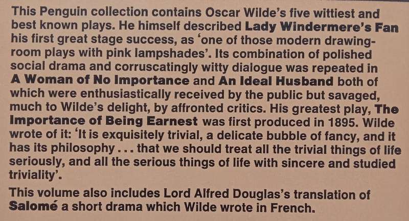 Selected Plays | Oscar Wilde