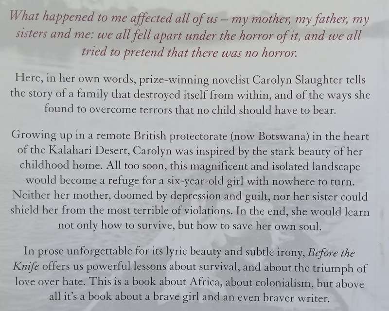 Before the Knife: Memories of an African Childhood (Proof Copy) | Carolyn Slaughter