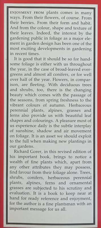 The Collingridge Handbook of Hardy Foliage Plants | Richard Gorer