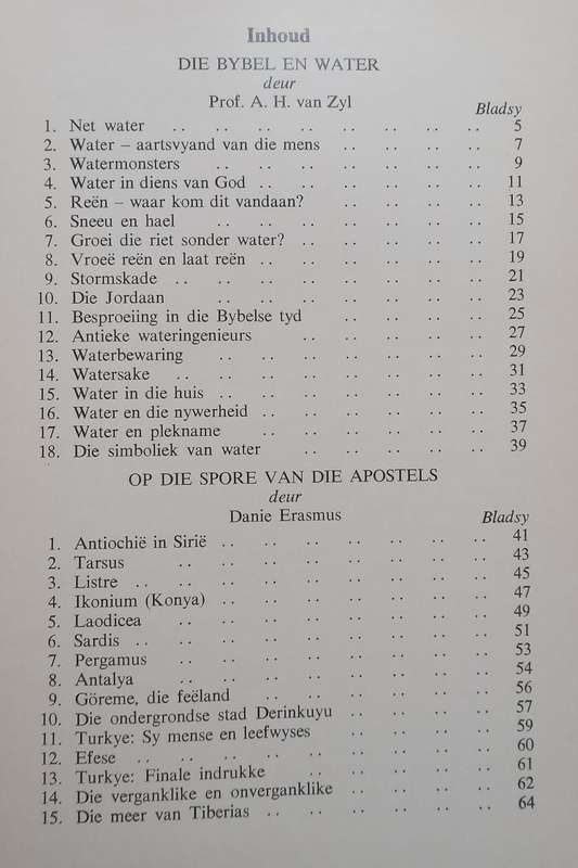 Die Bybel en Water & Op die Spore van die Apostels (Afrikaans) | A. H. van Zyl & Danie Erasmus