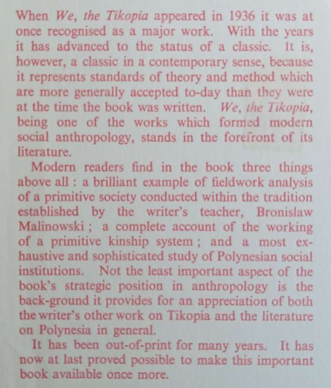 We, The Tikopia: A Sociological Study of Kinship in Primitive Polynesia | Raymond Firth