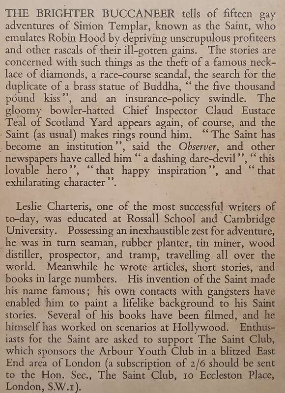 The Bright Buccaneer | Leslie Charteris