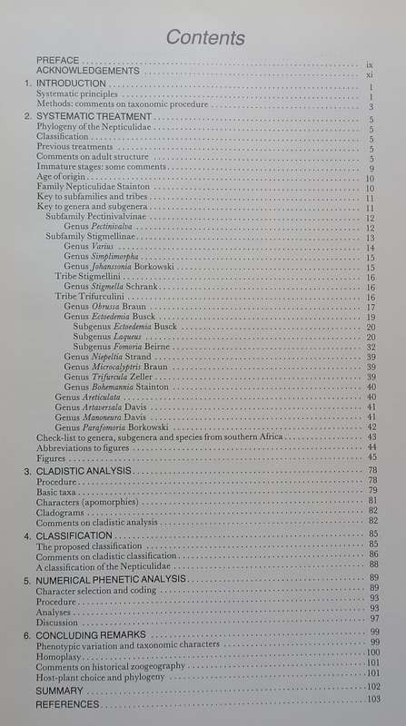 A Revised Cladistic Classification of the Nepticulidae (Lepidoptera) Mainly from South Africa | M...