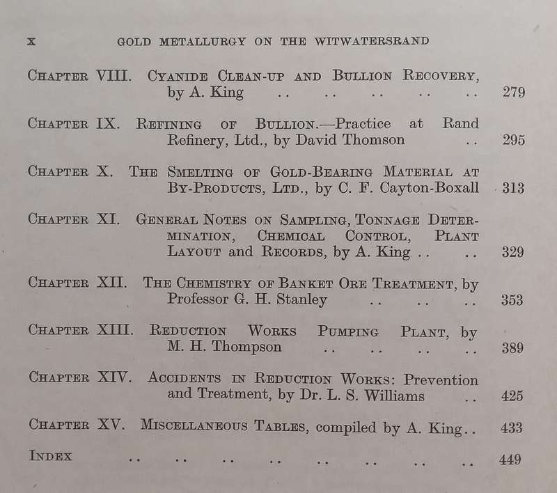 Gold Metallurgy on the Witwatersrand | A. King
