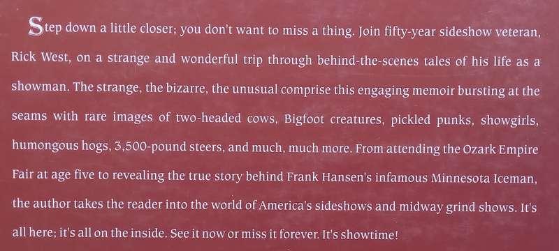 Pickled Punks & Girlie Shows: A Life on the Midways of America | Rick West