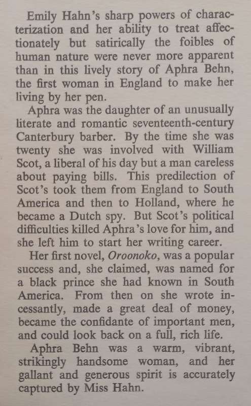 Aphra Behn | Emily Hahn
