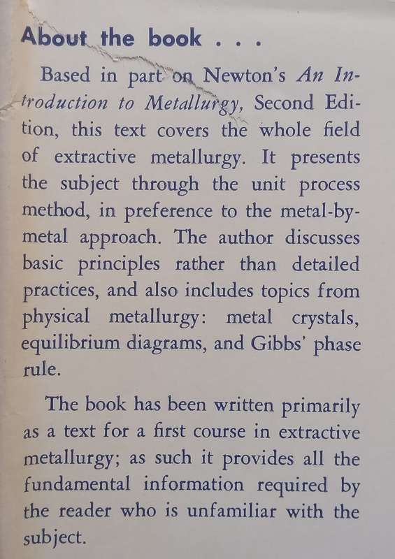 Extractive Metallurgy | Joseph Newton