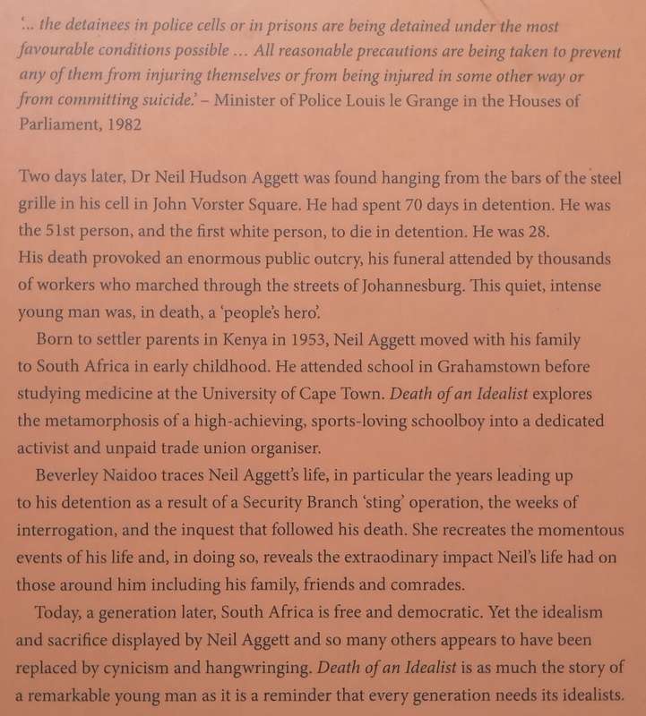 Death of an Idealist: In Search of Neil Aggett (Proof Copy) | Beverley Naidoo