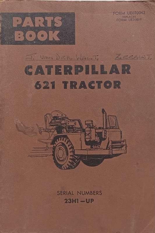 Caterpillar 621 Tractor Parts Book (Serial Number 23H2  Up)