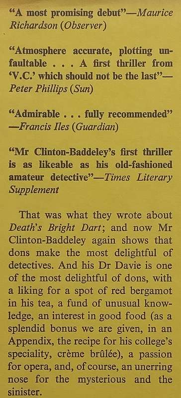 My Foe Outstretched Beneath the Tree (First Edition, 1968) | V. C. Clinton-Baddelley