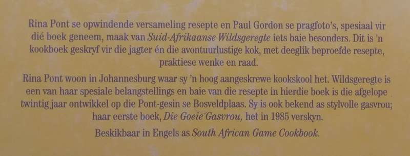 Suid-Afrikaanse Wildsgeregte (Afrikaans) | Rina Pont