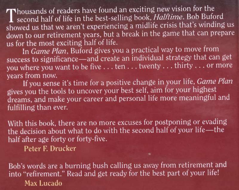 Game Plan: Winning Strategies for The Second Half of Your Life | Bob Buford