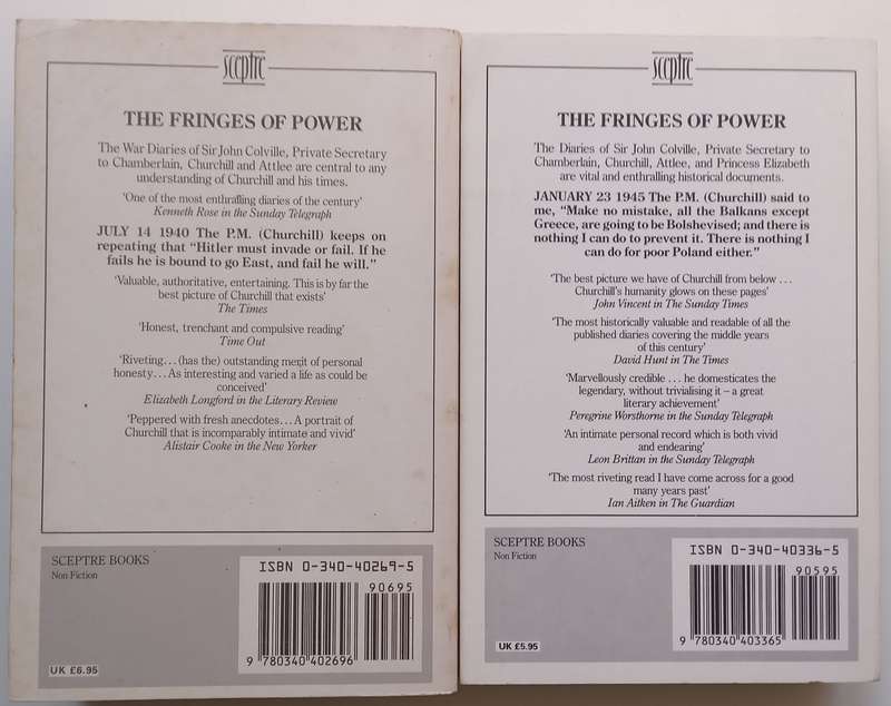 The Fringes of Power: The Downing Street Diaries, 1939-1955 | John Colville