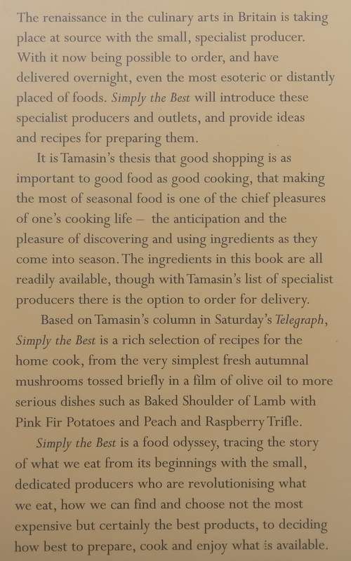Simply the Best: The Art of Seasonal Cooking | Tamasin Day-Lewis