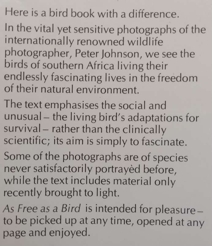 As Free as a Bird: Birds of Southern Africa (Movingly Inscribed by Author) | Peter Johnson
