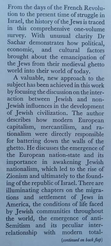 The Course of Modern Jewish History | Howard M. Sachar
