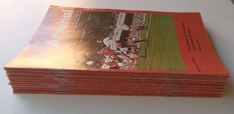 27 Arsenal Football Club Programmes for 1976-77 Season in Official Arsenal Folder