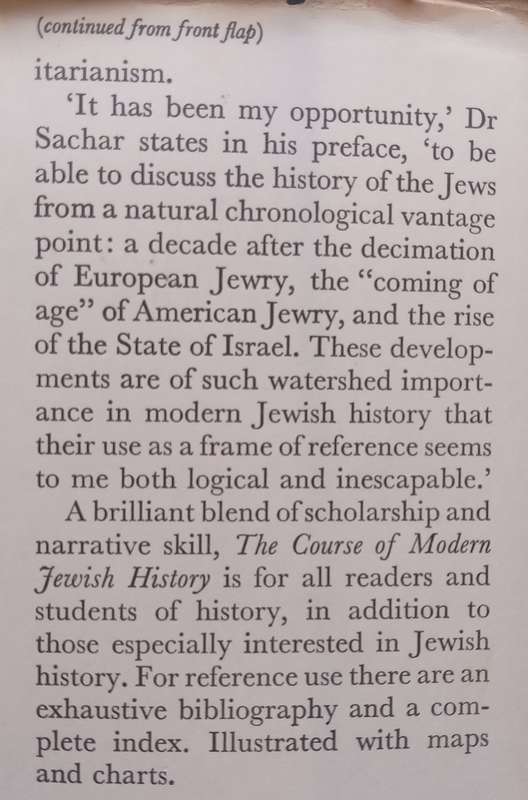 The Course of Modern Jewish History | Howard M. Sachar