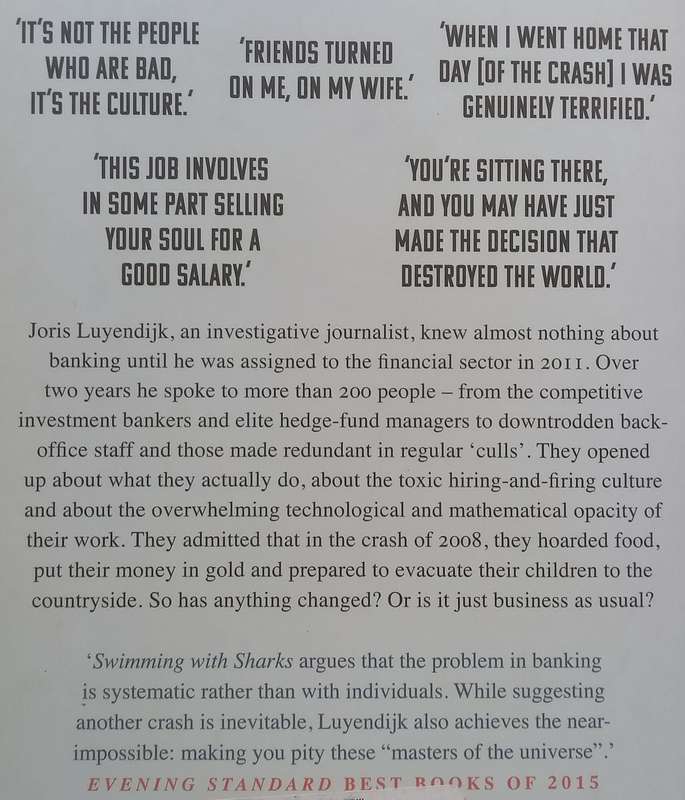 Swimming with Sharks: Inside the World of the Bankers | Joris Luyendijk