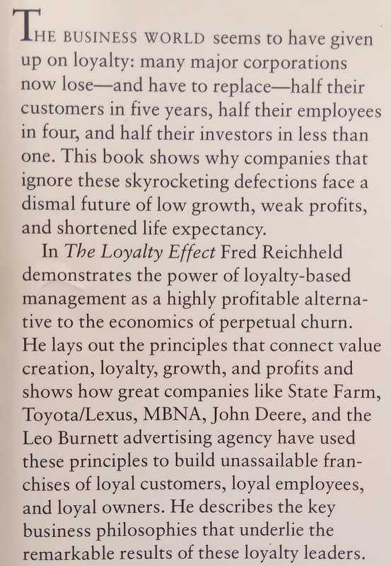 The Loyalty Effect: The Hidden Force Behind Growth, Profits, and Lasting Value | Frederick F. Rei...