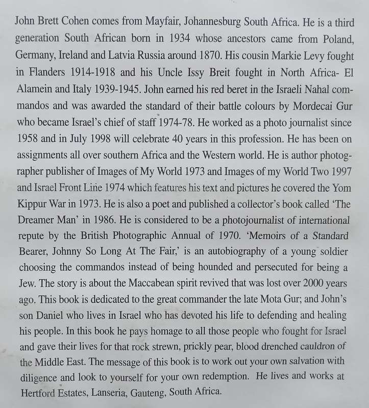 Johnny So Long at the Fair: Memoirs of a Standard Bearer (Inscribed by Author to David Goldblatt)...
