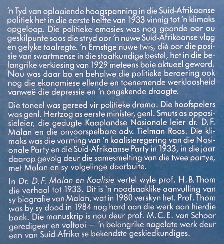 Dr. D. F. Malan en Koalisie (Afrikaans) | H. B. Thom
