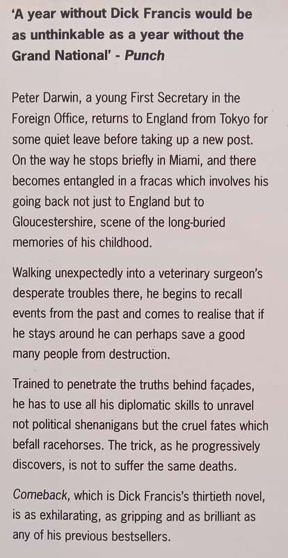 Comeback (Hardcover) | Dick Francis