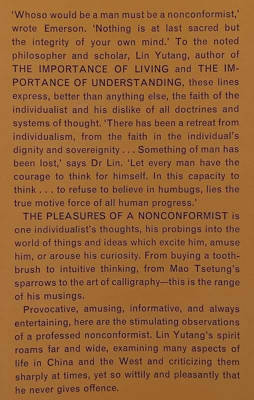 The Pleasures of a Nonconformist | Lin Yutang